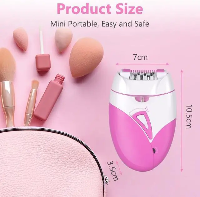 Alt view image 7 of 7 - Epilator for Women, Smooth Glide Epilator Facial Hair Remover for Women with 2 Speed & LED Light, Electric Facial Hair Removal Suitable for Face, Bikini Areas, Underarms, Arms, Legs
