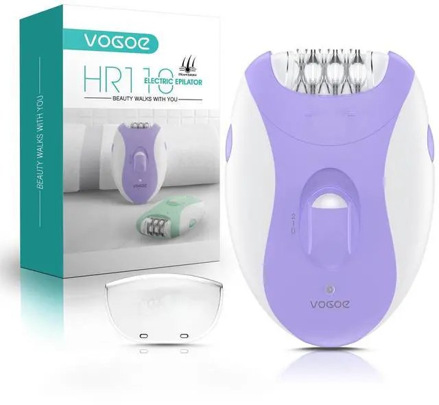 Main image of Epilators Hair Removal for Women with 21 Tweezers & LED Light, 2 Speeds Cordless Epilator for Women, Electric Hair Removal Epilators Rechargeable for Arms & Legs HR110 (Purple)
