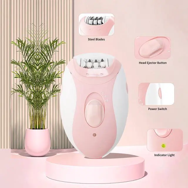 Alt view image 2 of 7 - Epilators Hair Removal for Women, Face Epilator for Women, Cordless Facial Epilator with 2 Speeds, Smooth Glide Hair Removal Device with 32 Tweezers for Lady Face Bikini Arms Legs