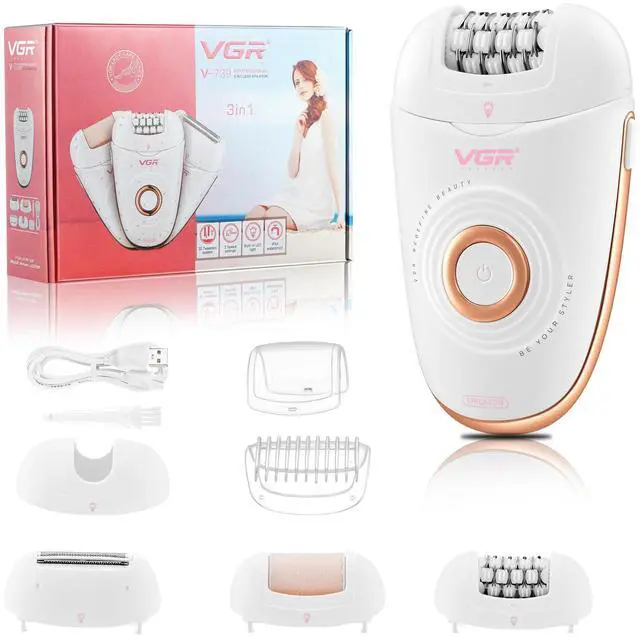 Main image of 739 Epilator for Women 3 in 1 Cordless Hair Removal Device USB Rechargeable Electric Epilator with LED Light 2 Speeds Waterproof Shaver and Epilator for Legs Arms Underarms Bikini