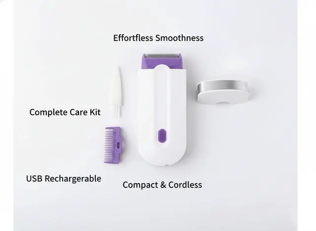 Alt view image 2 of 7 - Women Laser Rechargeable Epilator Remover Smooth Touch Hair Removal Instant Pain Free Razor Sensor- Light Technology Hair Remove (Color : White Medium Packing Box-A)
