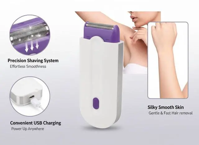 Alt view image 7 of 7 - Women Laser Rechargeable Epilator Remover Smooth Touch Hair Removal Instant Pain Free Razor Sensor- Light Technology Hair Remove (Color : White Medium Packing Box-A)