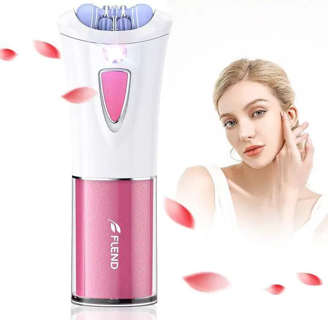 Main image of Mini Epilator, Facial Hair Remover for Women, Full Body Smooth Glide Epilator, Portable Electric Lady Shaver for Face, Armpits, Arms, Bikini, and Legs, with 9-Tweezers with LED for Precision