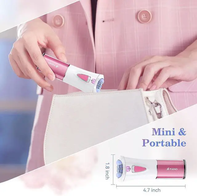 Alt view image 6 of 7 - Mini Epilator, Facial Hair Remover for Women, Full Body Smooth Glide Epilator, Portable Electric Lady Shaver for Face, Armpits, Arms, Bikini, and Legs, with 9-Tweezers with LED for Precision