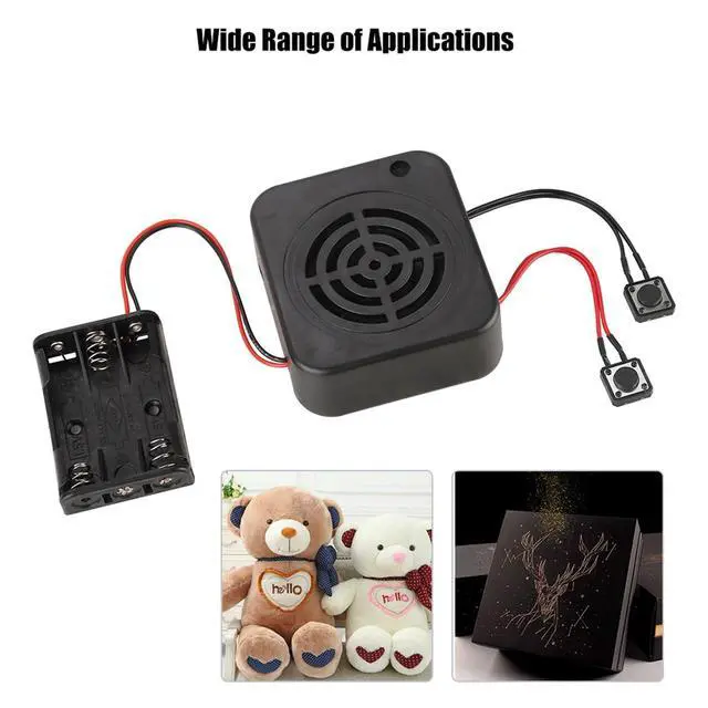 Alt view image 2 of 7 - Recordable Sound Module, 4 Minutes Recording Box Chip Record Custom Messages Gifts Replaceable for Stuffed Animal Inserts Holiday Craft Projects DIY Audio Greeting Card Advertising(4mins)