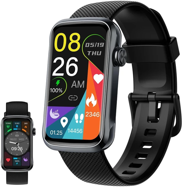 Main image of Smart Watch for Men Women, 2026 New 1.47" HD Smartwatch, Fitness Tracker with 110+ Sport Modes, IP68 Waterproof Pedometer, Heart Rate/Sleep/Step Monitor for Android iOS, Black