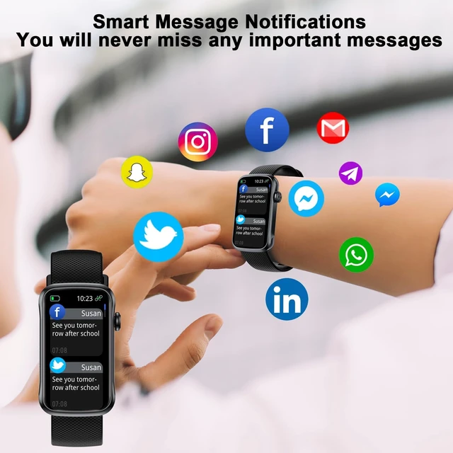 Alt view image 4 of 7 - Smart Watch for Men Women, 2026 New 1.47" HD Smartwatch, Fitness Tracker with 110+ Sport Modes, IP68 Waterproof Pedometer, Heart Rate/Sleep/Step Monitor for Android iOS, Black