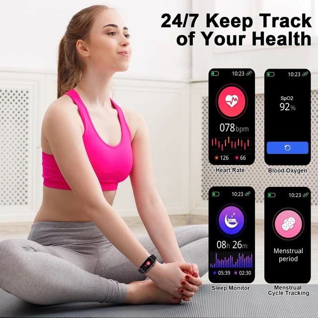 Alt view image 5 of 7 - Smart Watch for Men Women, 2026 New 1.47" HD Smartwatch, Fitness Tracker with 110+ Sport Modes, IP68 Waterproof Pedometer, Heart Rate/Sleep/Step Monitor for Android iOS, Black