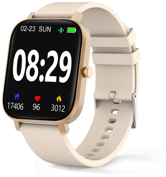 Main image of Smart Watch for Men Women SmartWatch 1.83" for iPhone Samsung Android Phone Compatible, Fitness Tracker Watch with Pedometer, Heart Rate/Sleep Monitor, Blood Oxygen, IP68 Waterproof (Gold)