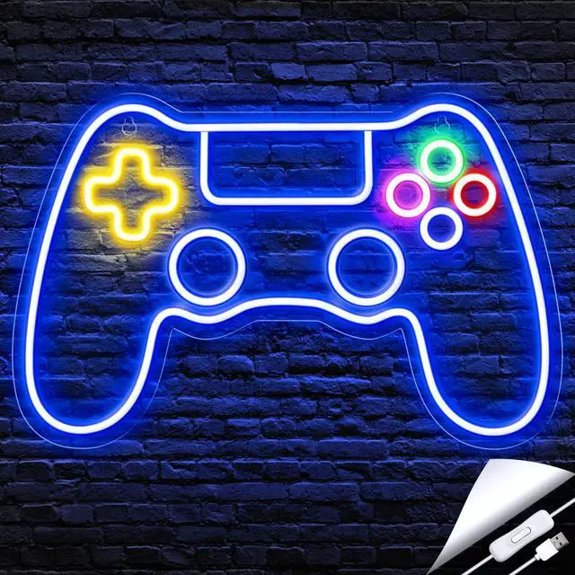 Main image of Gamer Neon Sign, Game Controller LED Sign for Gaming Room Decor - Game Neon Sign for Teen Boy Room Decor - Best Gamer Gifts for Boys, Kids