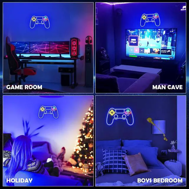 Alt view image 7 of 7 - Gamer Neon Sign, Game Controller LED Sign for Gaming Room Decor - Game Neon Sign for Teen Boy Room Decor - Best Gamer Gifts for Boys, Kids
