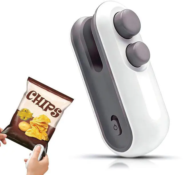 Main image of Mini Bag Sealer -2 in 1 Mini Bag sealer with Cutter and Magnet,Chip Bag Sealer,Portable Bag Resealer Handheld for Plastic Bags Food Storage Snacks Freshness