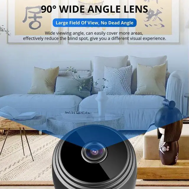 Alt view image 6 of 7 - Intelligent NightIP Camera for Home, Wide Angle Lens, Mobile Phone Remote Control, Easy to Use, Support Small Memory Card, ABS Material