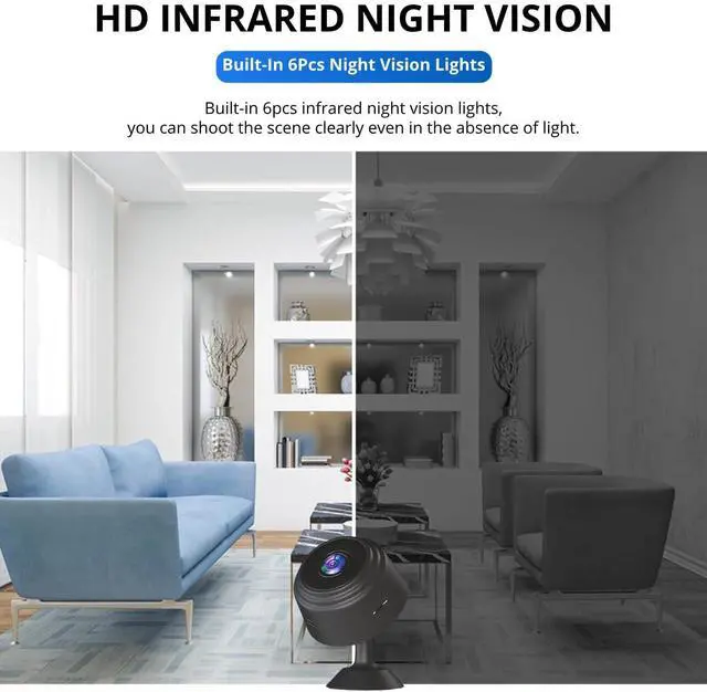 Alt view image 5 of 7 - Intelligent NightIP Camera for Home, Wide Angle Lens, Mobile Phone Remote Control, Easy to Use, Support Small Memory Card, ABS Material
