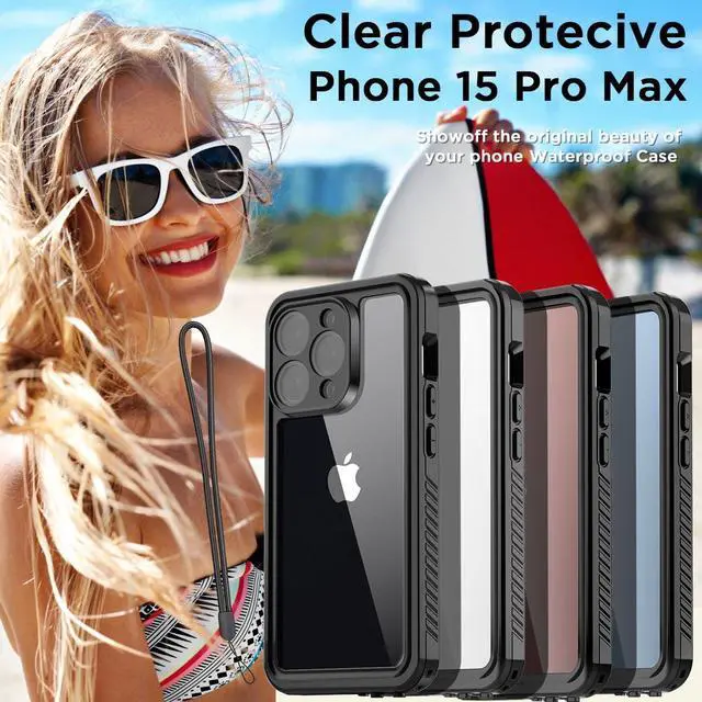 Alt view image 6 of 7 - Waterproof Case for iPhone 15 Pro Max(6.7") Snowproof,Dustproof and Shockproof, IP68 Certified Full Body Protection Fully Sealed Underwater Cover for iPhone 15 Pro Max 6.7"_3