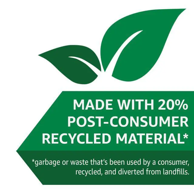 Alt view image 5 of 5 - 39 Gallon Lawn & Leaf Heavy Duty Drawstring Trash Bags, 20% Post Consumer Recycled, 40 Count, Black