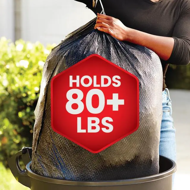 Alt view image 7 of 7 - ForceFlex Heavy Duty Large Trash Bags, Hold 80+ lb, 30 Gal, 25 Ct (Package May Vary)