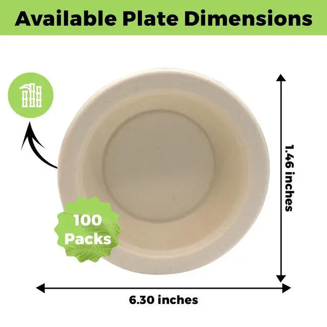 Alt view image 2 of 6 - 100-Pack 12 oz Disposable Paper Bowls Heavy-Duty, Compostable, Eco-Friendly Bagasse Bowls for Parties, Restaurants & Catering
