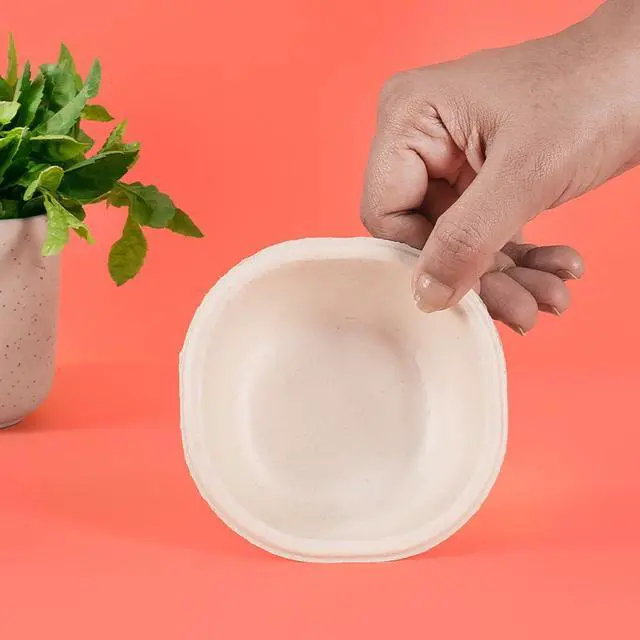 Alt view image 5 of 7 - 125 Pack 6 oz Compostable Bowls, Heavy Duty Bagasse Disposable Dessert Bowls, PFAS Free BPA Free Leakproof Small Bowls for Ice Cream, Sauce, Snacks, Parties & Catering