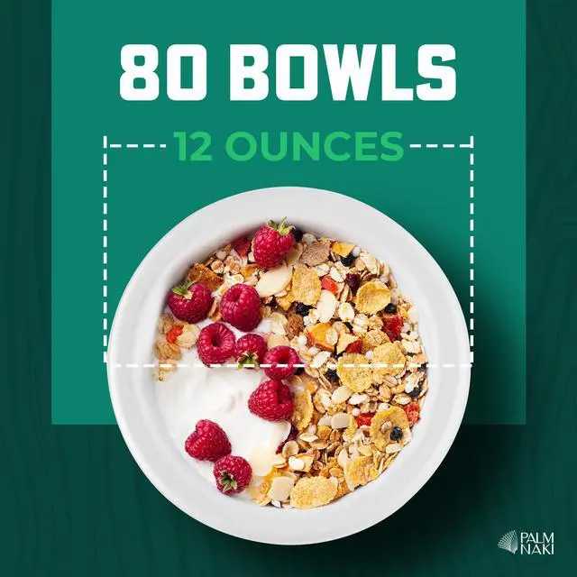 Alt view image 3 of 7 - 12 oz Heavy Duty Paper Bowls | 100% Compostable & Biodegradable | Natural Sugarcane Bagasse & Bamboo Pulp | Leak-Resistant & Sturdy | Microwave & Freezer Safe | PFAS-Free | 80-Pack | Palm Naki