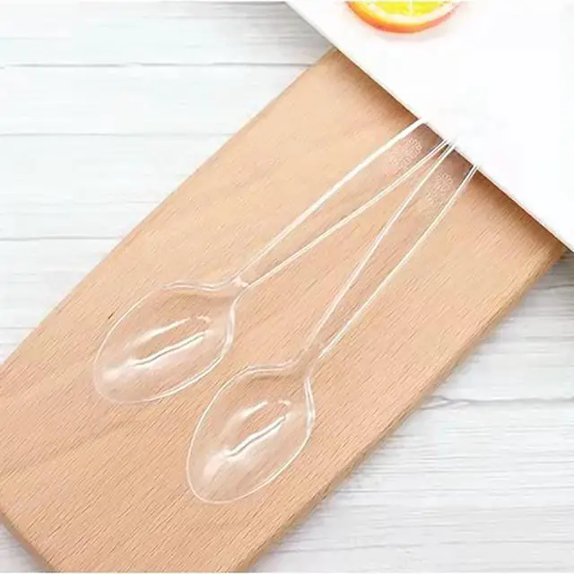 Alt view image 6 of 7 - 200 Count Plastic Silverware, Heavy Weight Plastic Forks Spoons Disposable Utensils Cutlery Set for Wedding Party Supplies Everyday Use