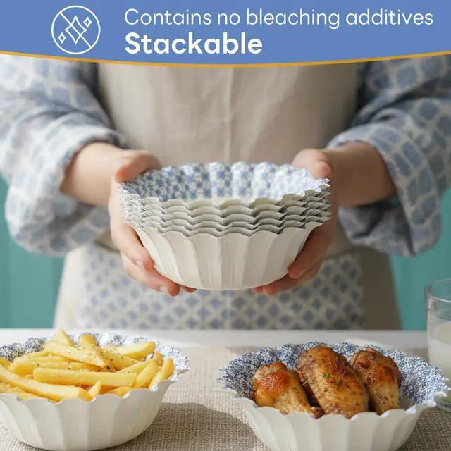 Alt view image 6 of 6 - 30 Pack Small Paper Bowls, 8oz Heavy-Duty Disposable Bowls, Heat Resistant Biodegradable Soup Bowls for Ice Cream,Salad,Soup,Snack,Dessert,Pasta,Hot or Cold Use