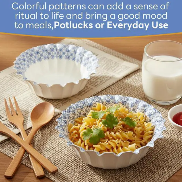 Alt view image 3 of 6 - 30 Pack Small Paper Bowls, 8oz Heavy-Duty Disposable Bowls, Heat Resistant Biodegradable Soup Bowls for Ice Cream,Salad,Soup,Snack,Dessert,Pasta,Hot or Cold Use
