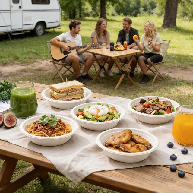 Alt view image 6 of 7 - Paper Bowls Disposable, Compostable, 12 oz, 100 Pack
