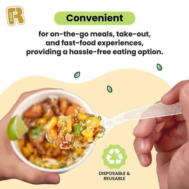 Alt view image 5 of 7 - 200 Count Plastic Silverware Heavy Duty - Clear Plastic Forks And Spoons Set - BPA Free Plastic Utensils Set - Heat Resistance Cutlery For All Occasions