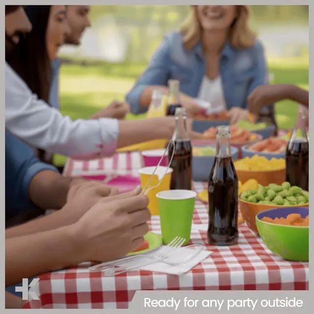Alt view image 2 of 7 - Disposable Cutlery Set 100 Pieces Knives, Heavy Duty Plastic Silverware, BPA-Free Food-Grade Materials, Heat-Resistant, Reusable Utensils for Parties, Catering, BBQs, and Everyday Use, Clear