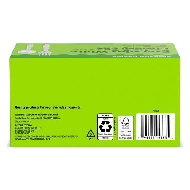 Alt view image 5 of 5 - Disposable Everyday White Forks & Spoons, 100 Count