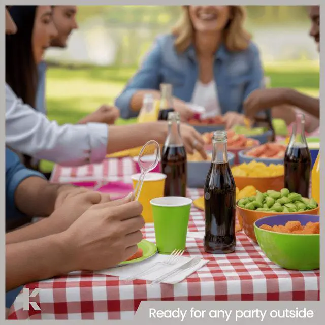 Alt view image 7 of 7 - Disposable Cutlery Set 360 Pieces Spoons, Heavy Duty Plastic Silverware, BPA-Free Food-Grade Materials, Heat-Resistant, Reusable Utensils for Parties, Catering, BBQs, and Everyday Use, Clear