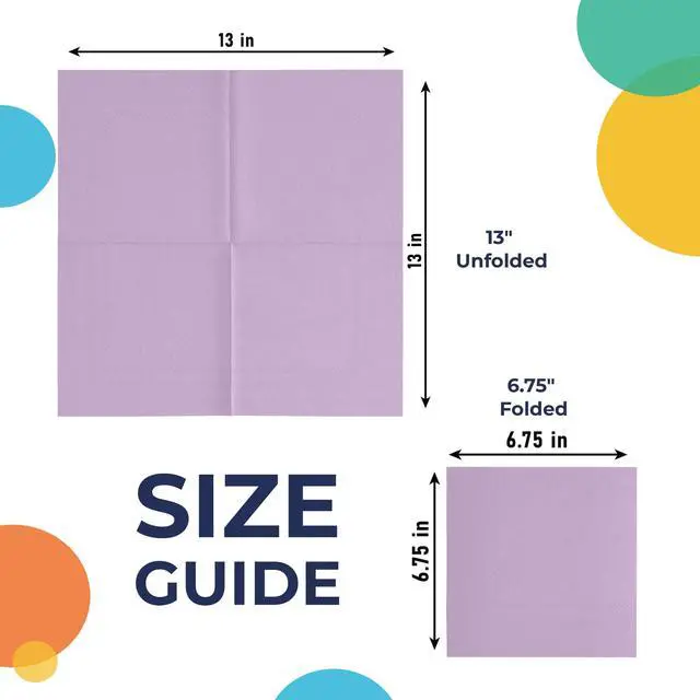 Alt view image 2 of 7 - Lavender Napkins Disposable Everyday 50 Pcs 2 Ply Lavender Dinner Napkins Paper Everyday For Parties & Party Supplies