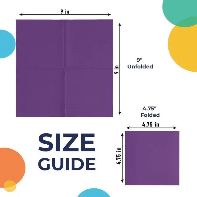 Alt view image 3 of 6 - Purple Napkins Disposable Everyday 100 Pcs 2 Ply Purple Cocktail Napkins Paper Everyday For Parties & Party Supplies