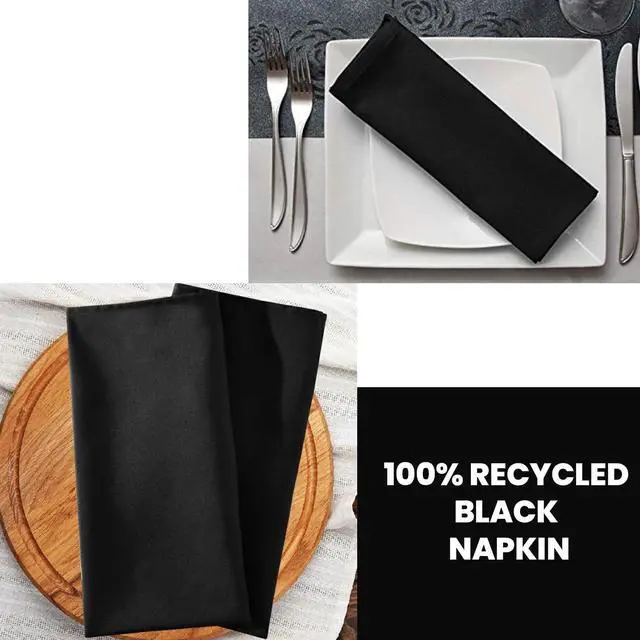 Alt view image 2 of 4 - 2 Ply Black Dinner Napkin Pack of 125