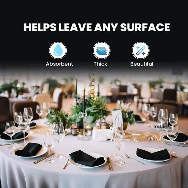 Alt view image 3 of 4 - 2 Ply Black Dinner Napkin Pack of 125