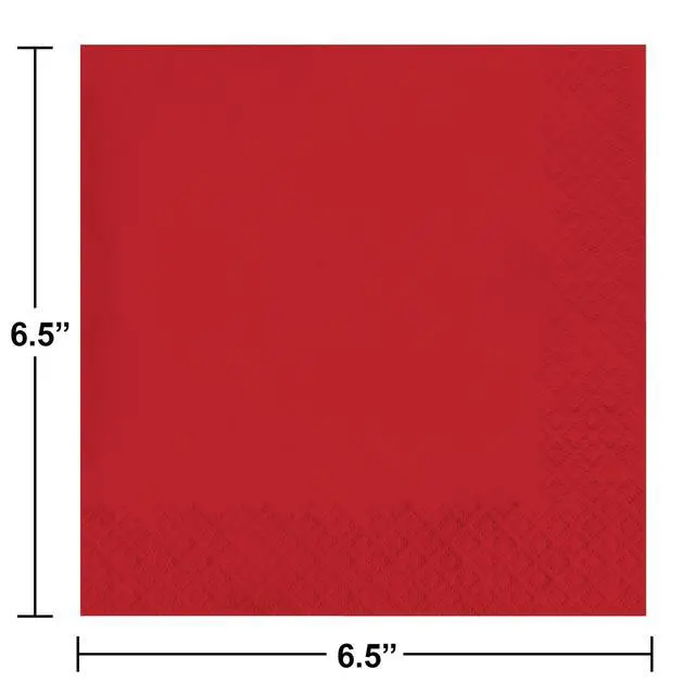 Alt view image 3 of 5 - Touch of Color 2-Ply Paper Lunch Napkins, 50-Count, Classic Red