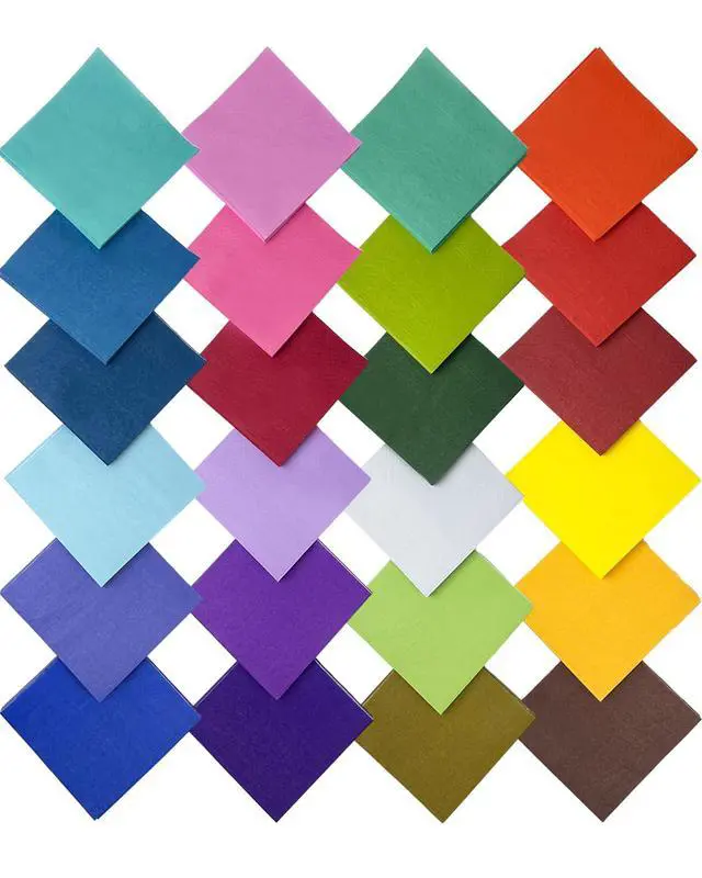Alt view image 2 of 7 - 24 Colors Cocktail Napkins 5 * 5inch Disposable Beverage Napkin Paper for Cocktail, Wedding, Dinner, Birthday Party Dessert Wine Paper Napkins 120 Count