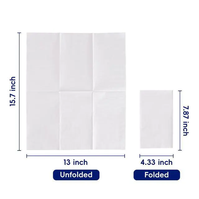 Alt view image 7 of 7 - 100 Pack Paper Napkins Guest Towels Disposable Premium Quality 3-ply Dinner Napkins Soft, Absorbent Paper Hand Towels for Party, Kitchen, Dinners or Events (White)
