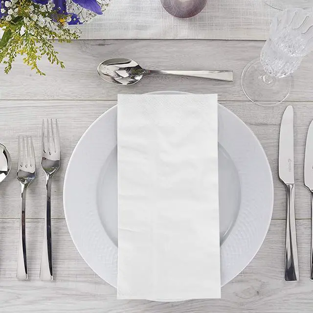 Alt view image 4 of 6 - 1/8 Fold 100 Pack Paper Napkins Guest Towels Disposable, Premium Quality 2-ply Dinner Napkins Disposable Soft, Absorbent, Party Napkins Wedding Napkins for Kitchen, Dinners or Events