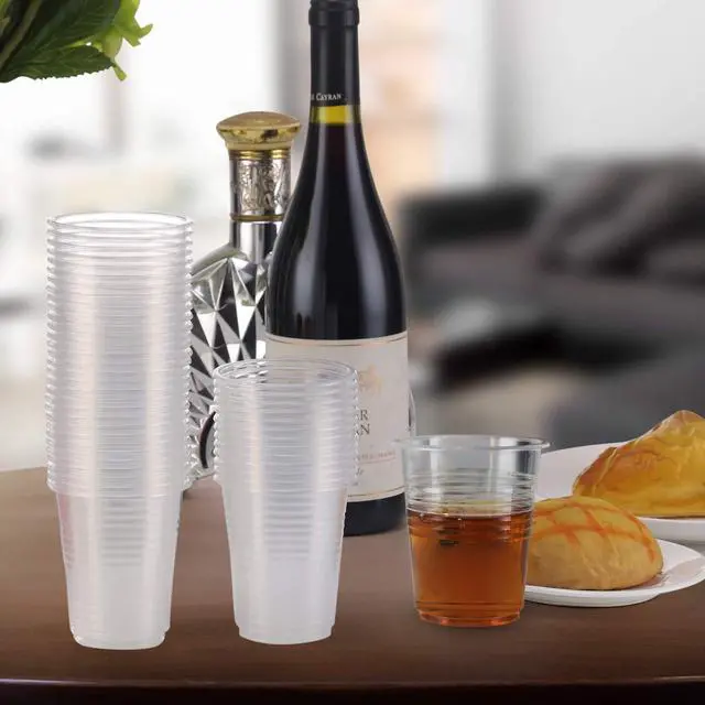 Alt view image 6 of 6 - Clear Plastic Party Cups - 100 Pack, 8 Oz Each