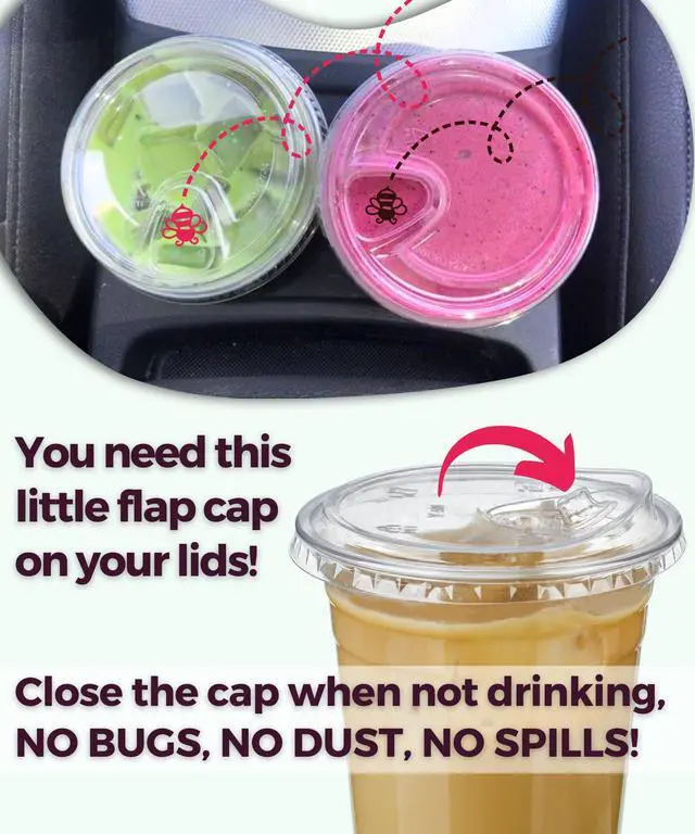 Alt view image 3 of 7 - 16 oz Clear Plastic Cups with Strawless-Sip-Lids, 25 Sets Disposable Cup Plastic Iced Coffee Cups, To Go Cup with Sip Through Lids for Smoothie, Milkshake, Cold Drinks for Party, Wedding, Event