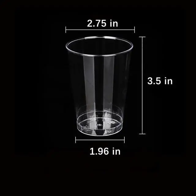 Main image of Disposable Clear PS Plastic Drinking Cups, 16oz BPA-Free Shatter-Resistant Stackable Cups, 25-Pack for Parties Events Daily Cold Drinks Catering