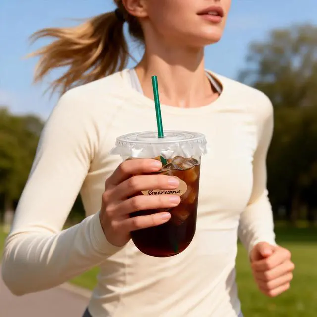 Alt view image 5 of 5 - 25 Sets 16 oz Clear Plastic Cups with Lids and Straws, Disposable Iced Coffee Cups for Cold Beverages, Smoothies, Bubble Tea, Includes Leak-Proof Paper and Stickers