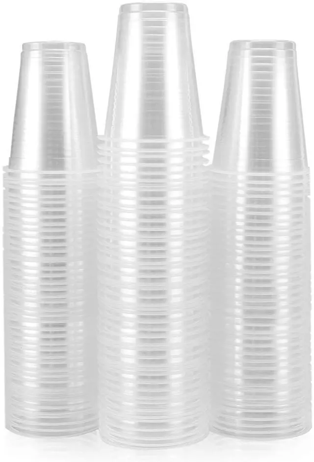 Main image of 100 Pack 8 Oz Plastic Cups, Clear Plastic Cups 8 Oz, Durable Party Cups for Home Office Outdoor