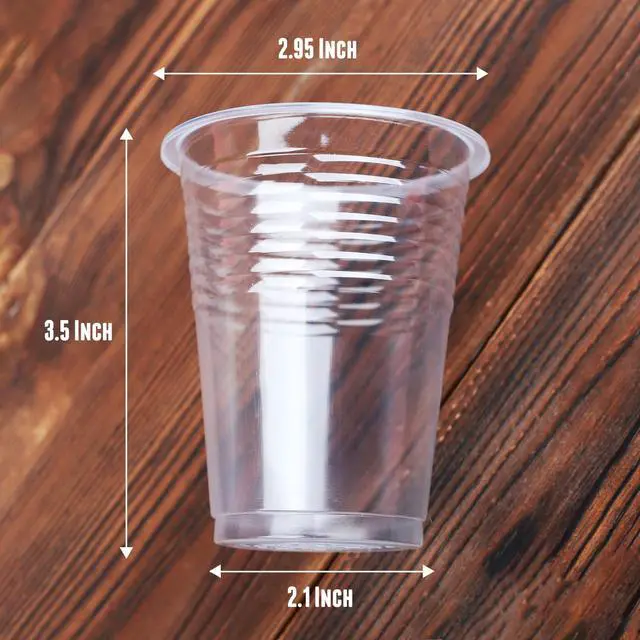 Alt view image 7 of 7 - 100 Pack 8 Oz Plastic Cups, Clear Plastic Cups 8 Oz, Durable Party Cups for Home Office Outdoor