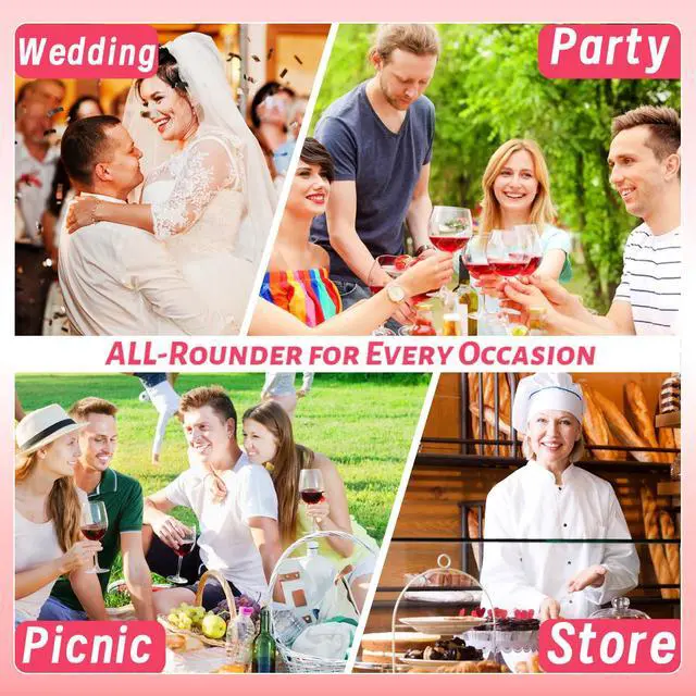 Alt view image 6 of 6 - 50 Pack 6 Oz Plastic Cups with Flat Lids,Clear Disposable Dessert Cup,Leakproof Party Containers for Fruit,Ice Cream,Cold Drinks,Mousse,Yogurt(No Hole)