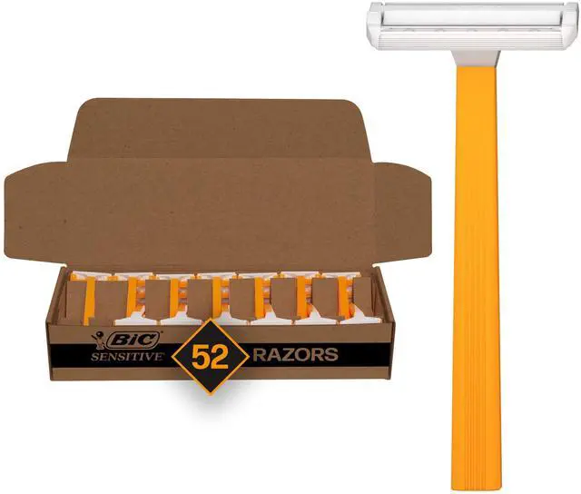 Main image of Sensitive Mens Disposable 1-Blade Razors, Smooth Shave for Dorm and Daily Grooming, 52-Pack