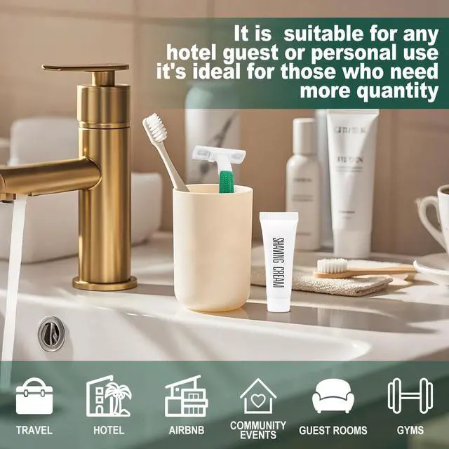 Alt view image 5 of 6 - Disposable Razors in Bulk ,Green Razors Individually Wrapped Bulk,Twin Blade Razors with Clear Safety Cap and Shaving Cream, Razors For Homeless, Hotel,Air Bnb,Shelter/Homeless/Travel (30)