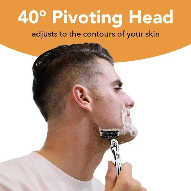 Alt view image 5 of 6 - Flex 5 Men's Disposable 5-Blade Razors, Pivoting Head and Precision Edging Blade, 4-Pack